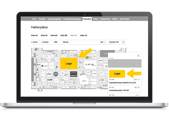Logo on the online hall plan