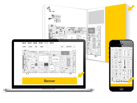 Ads next to the hall plan